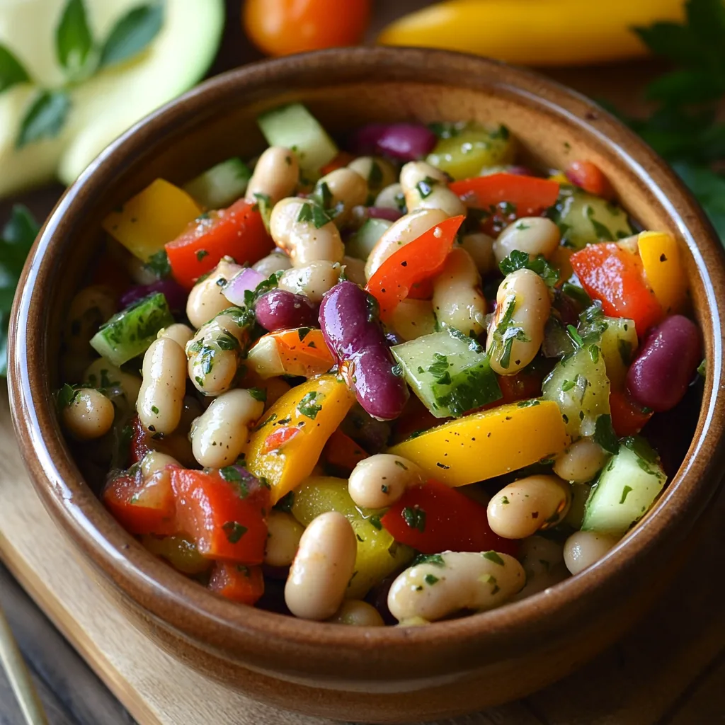 Colorful Bean Salad Vinaigrette