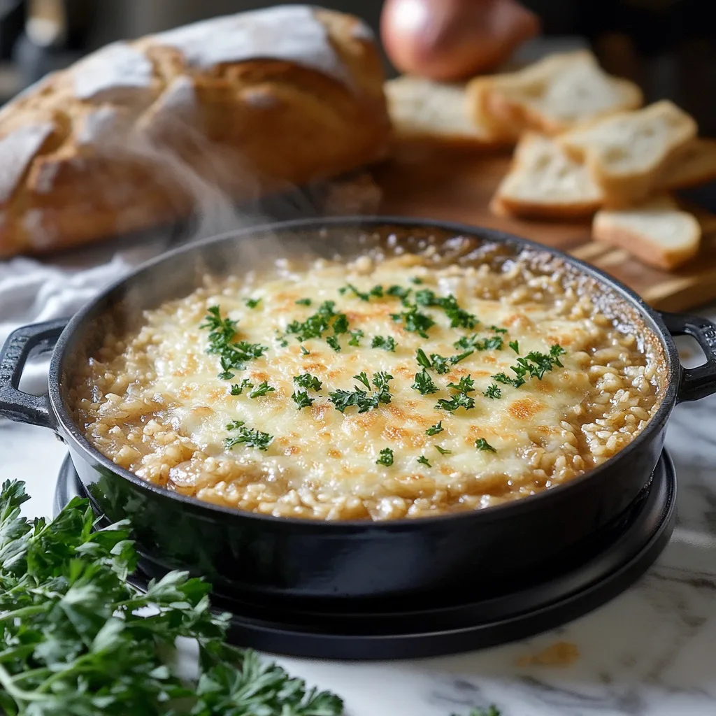 French onion soup rice stove top