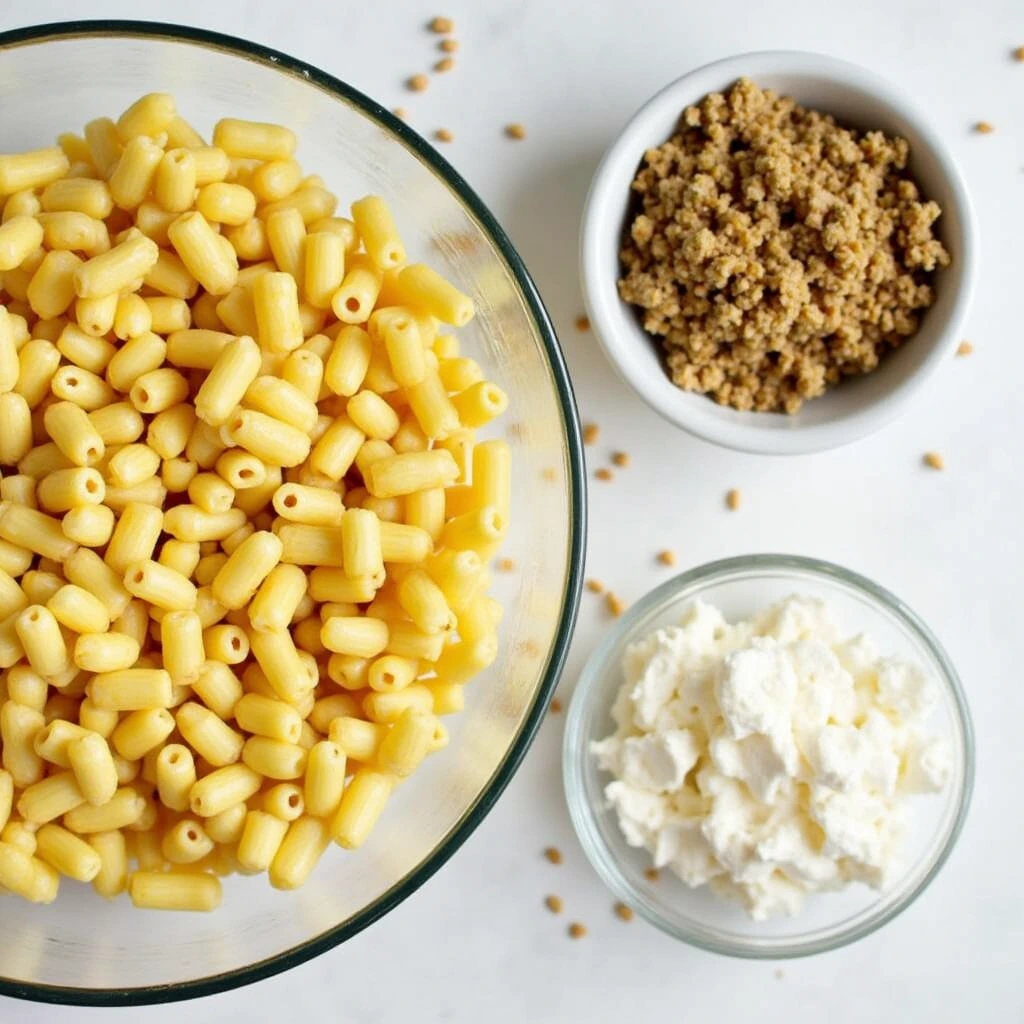 What are the main ingredients of macaroni salad