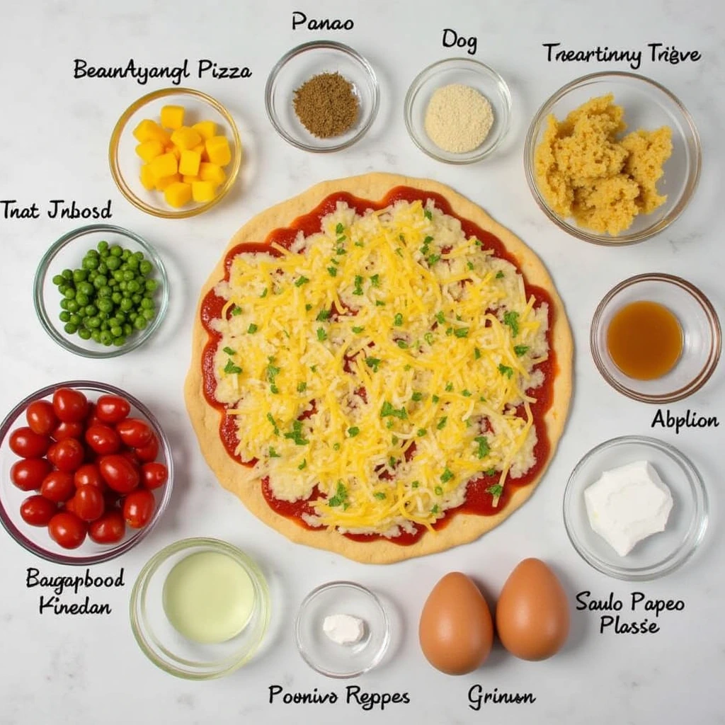  Ingredients for making breakfast pizza