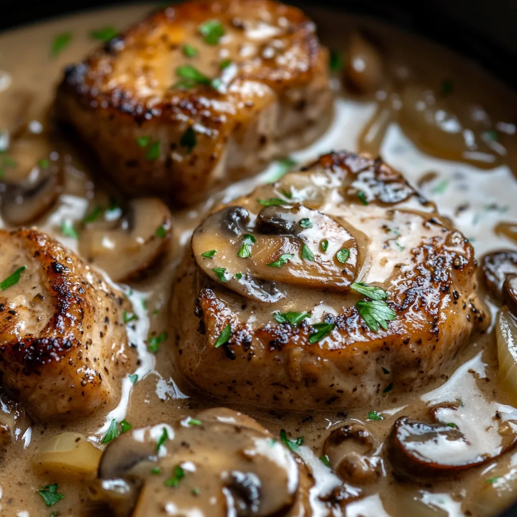 crock pot pork chops with mushroom soup