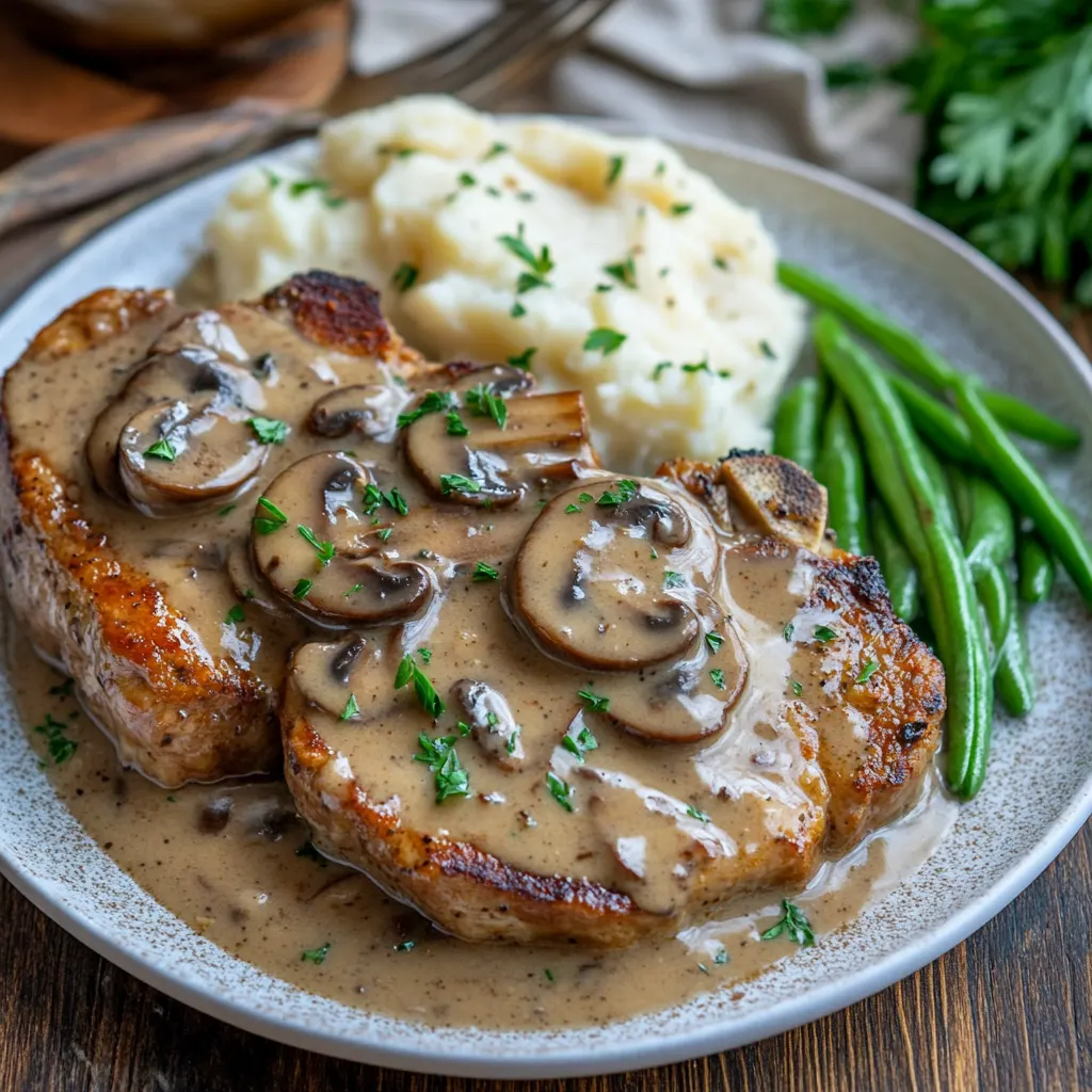 crock pot pork chops with mushroom soup