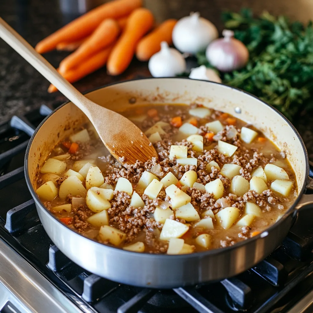 hamburger potato soup