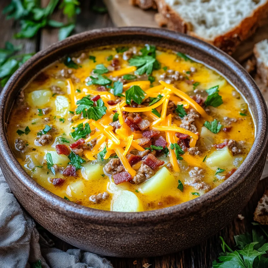 hamburger potato soup