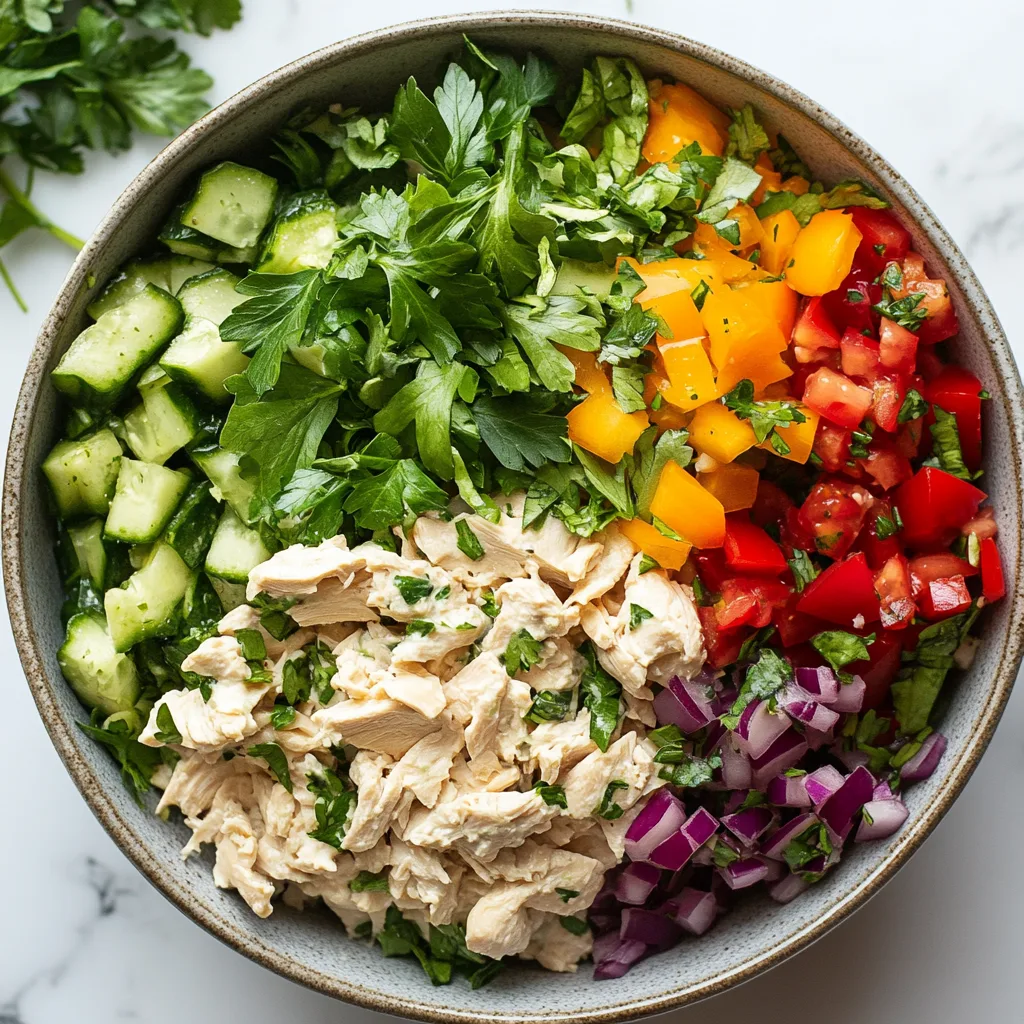 step by step 4-ingredient chicken salad