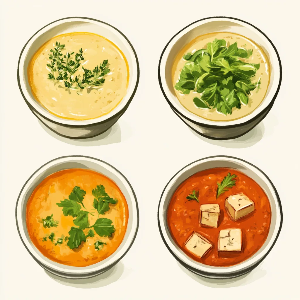 What are the four components of soup?