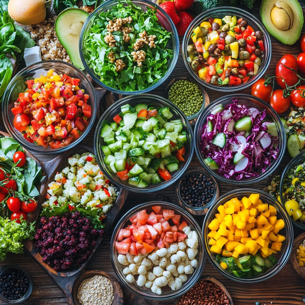 What are the five different types of salads?