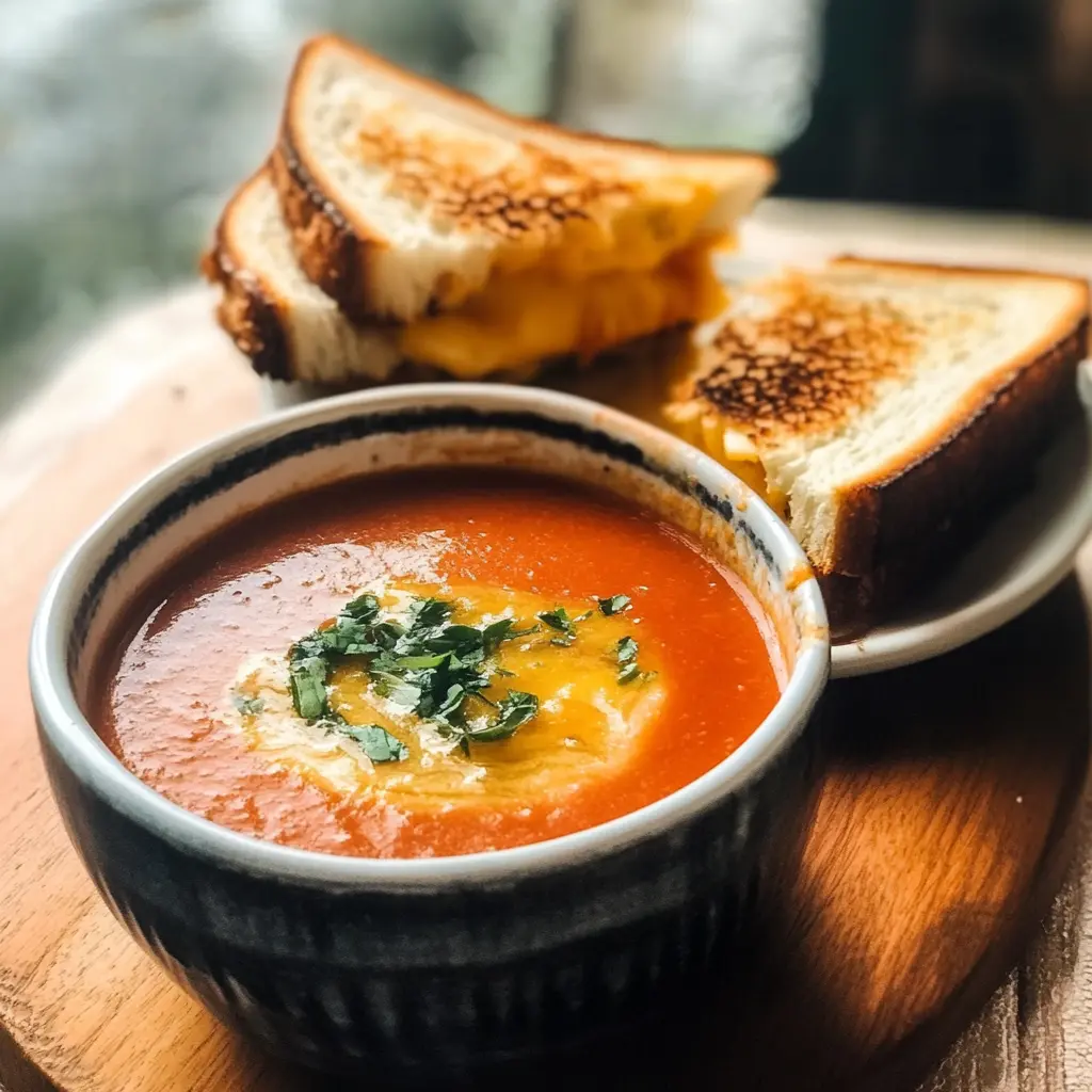 tomato soup and grilled cheese