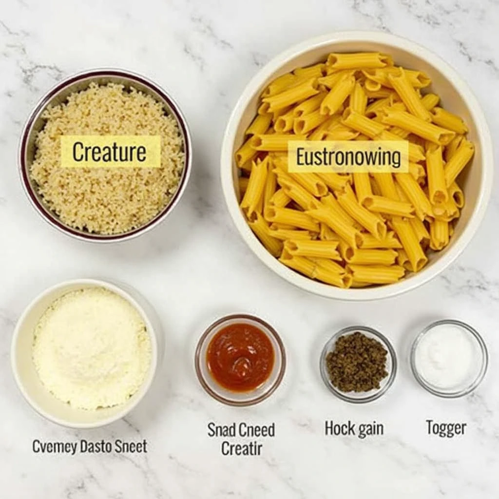  Ingredients for creamy bolognese pasta bake