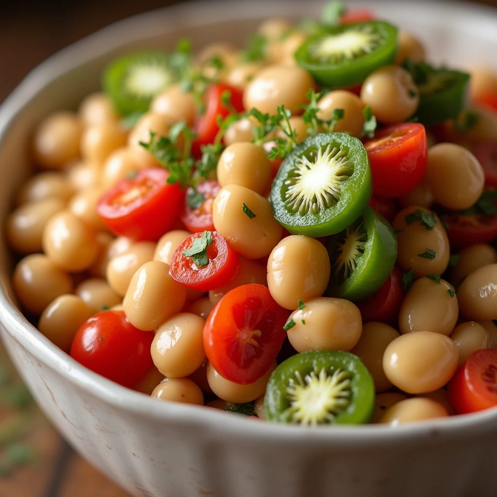  Fresh ingredients for dense bean salad recipe chipotle