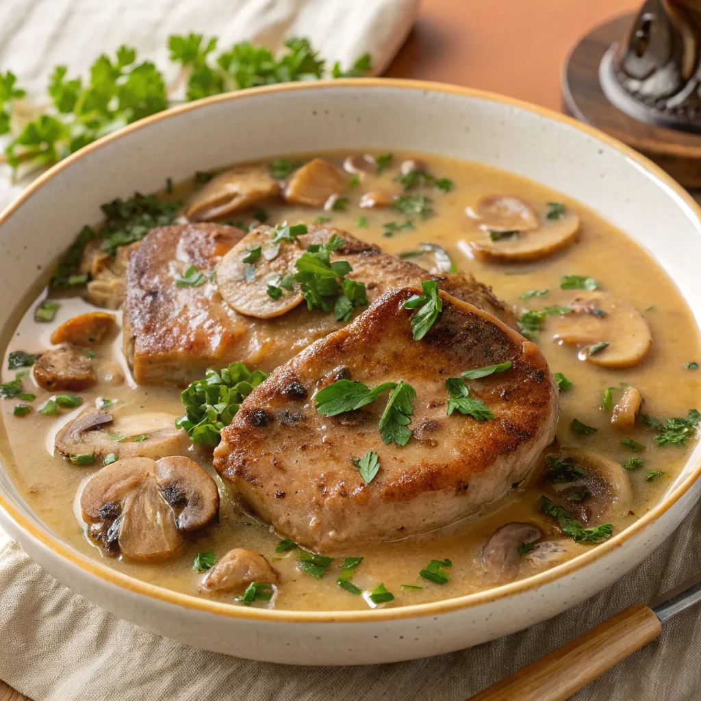 3 Ingredient Crock Pot Pork Chops with Mushroom Soup Recipe