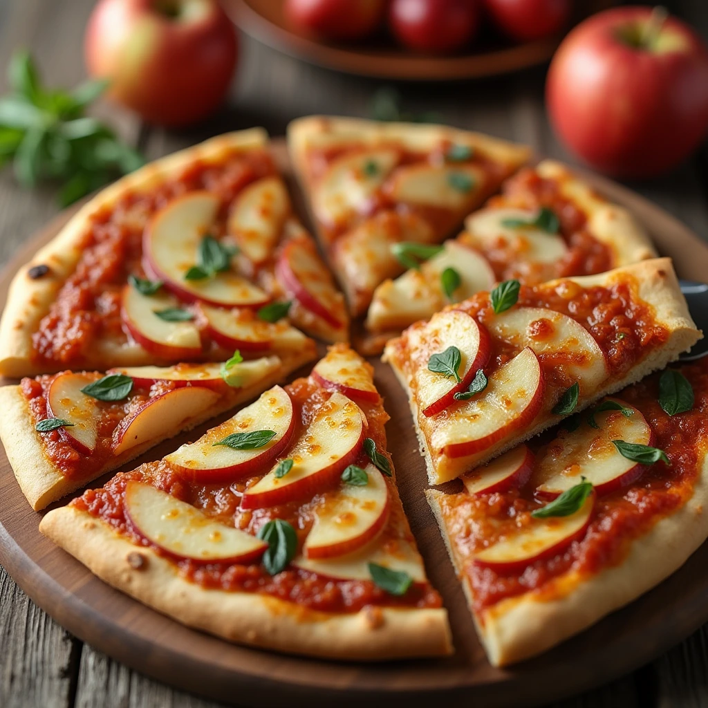 A delicious slice of big apple pizza with fresh ingredients