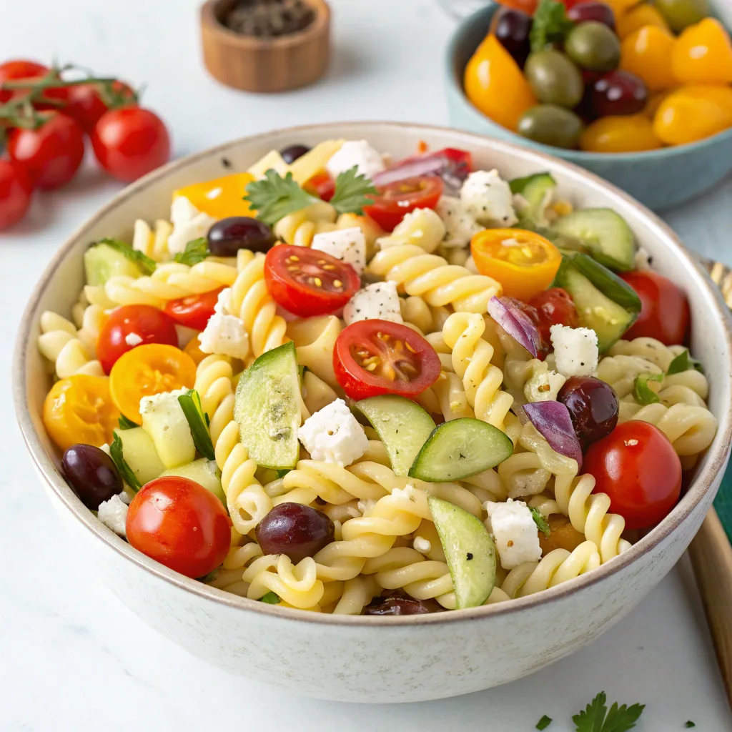 Gemelli pasta salad