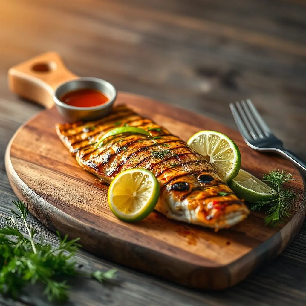 Fried snakehead fish with crispy golden coating and lemon wedges