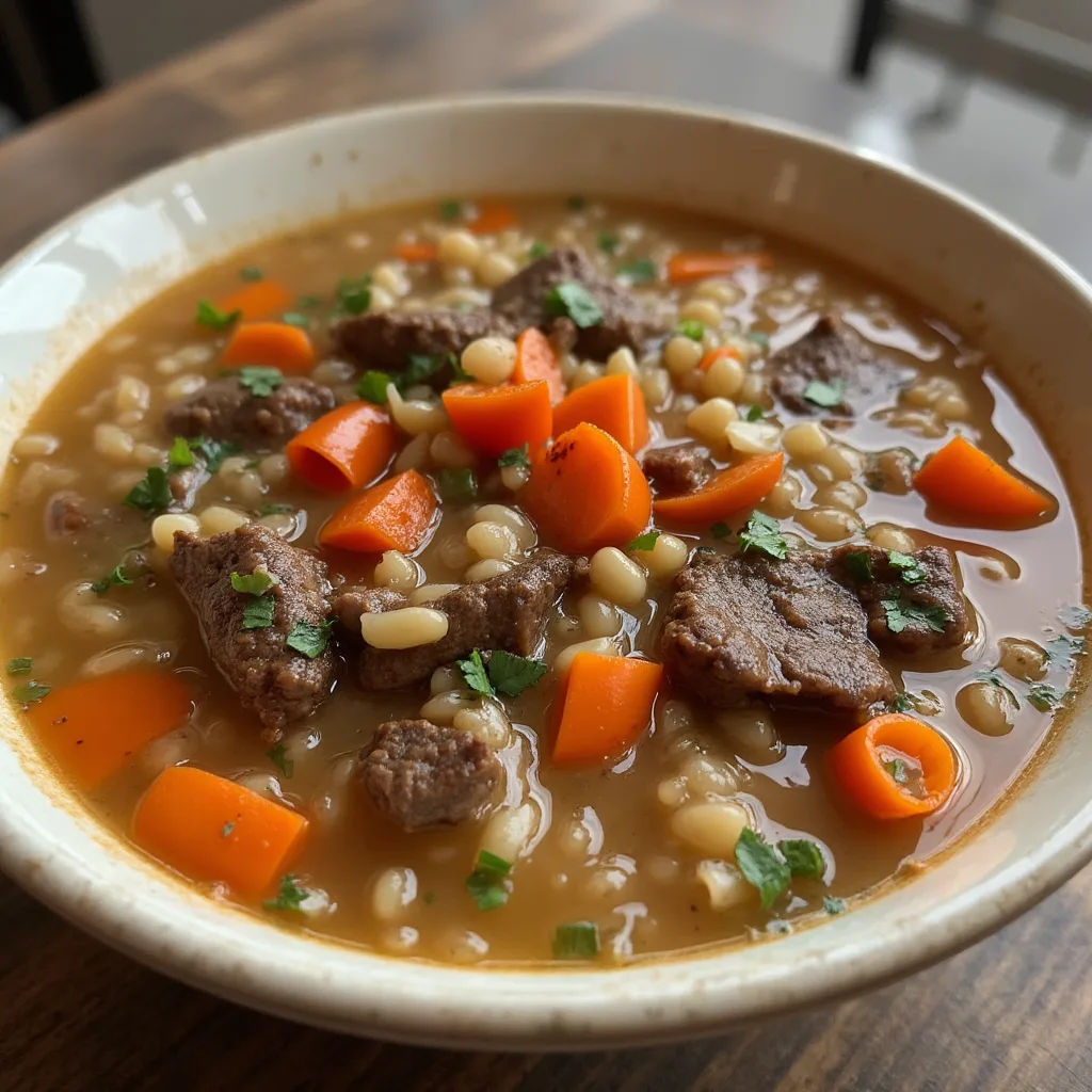 beef and wild rice soup