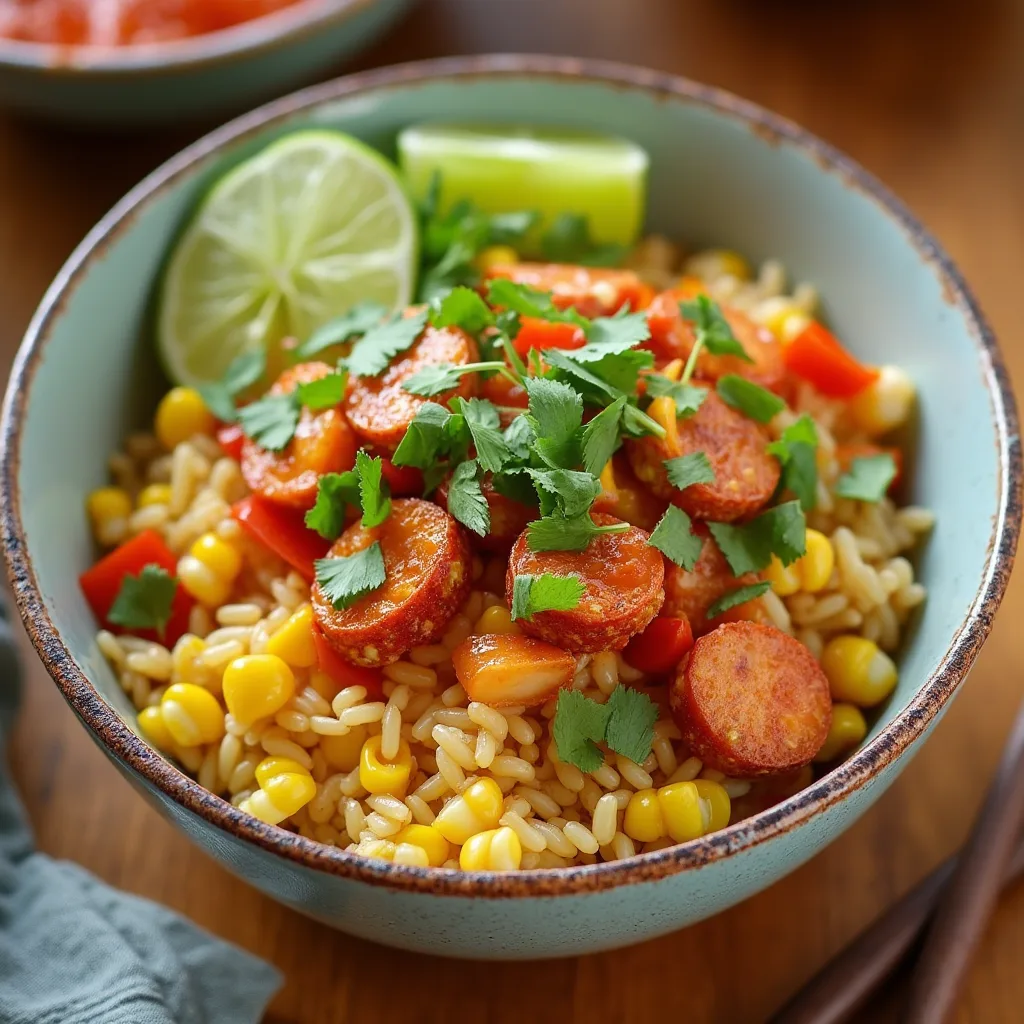 Street Corn Chicken Rice Bowl